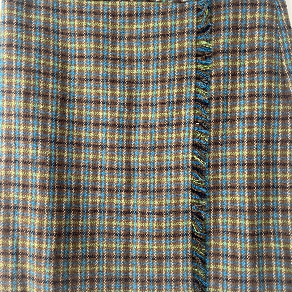 Talbots NWT Plaid A-Line Skirt Petite 4P Wool Blend Lined Work‎ Office - Picture 3 of 12